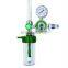 Good quality cylinders usage medical gas gauge meter manometer oxygen pressure oxygen regulator for  hospital