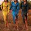 Simple And Generous Solid Color V-neck Split Women Dress