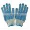 China working gloves dotted cotton knitted glove white