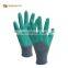 13gauge colored nylon liner with colored latex round crinckle coated on palm and finger gloves