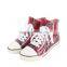 Cloth shoe style girls lace up rain boots flat ankle rain boots