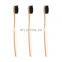 OEM 19cm Bamboo Round tail Toothbrush  Eco- friendly Charcoal Bristles with 40 Holes