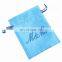 Silk satin drawstring jewelry packaging pouch bag with custom logo