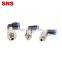 SNS NRHL Series brass pneumatic PU pipe high speed elbow rotary fittings