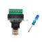 Easy Use Network RJ45 Male To 8 Pin Block Av Terminal Connector Screw Adaptor