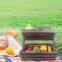 2-Tier Wood Countertop Fruit Basket For Kitchen Food Storage