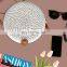 White Round Rattan Bag Solid Front Woven Crossbody Bag for Women