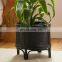 Best Seller Woven Black Rattan Plant Stand Flower Pot Wicker Plant Holder Basket For Indoor Outdoor Wholesale