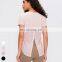 Ready To Ship RTS 1 Pcs Wholesale Women Tie Up Yoga Tank Top T-Shirt Custom Logo Sportswear Sports Wear For Fitness Gym Sport