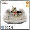 soft polyester plush round bed