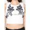 Women fashion pattern for t shirt 2016 new top design with digital printing cotton sleeveless women's T's TS135