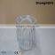 180ml ribbed empty glass vases for flowers wide mouth