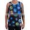 polyester/cotton tank tops/100% polyester material tank tops,elaste mateial tank tops