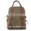 Vintage Leather Canvas Rucksack Backpack Tote Bag