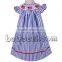 Lovely American flags hand smocked bishop dress