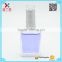 empty flat clear nail polish glass bottle with brush cap 15ml