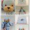 EN71 Standard Baby Safe Material Pink Blue Animal Head Plush Baby Blanket