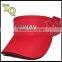 fashion red custom embroidery sun visors wholesale