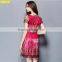 Shu - US Chou silk printed and sequin embroidered high quality ladies bodycon party dress