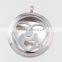 Fashion Silver Heart Mother And Son Aromatherapy Essential Oils Diffuser Locket Necklace Pendant