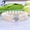 2016 Two Rows Friendship Bracelets With Freshwater Pearl Natural Freshwater Pearl Bracelet Latest Design