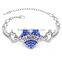 Fashion TEACHER Letter Jewelry Mom Sister Daughter Bracelet TEACHER Heart Shape Beads Crystal Rhinestone For Women Gifts