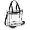 PVC plastic tote bag with shoulder strap