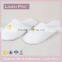 White OpenToe Waffle Weave Hotel Spa Slippers