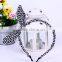 New fabric printing hair clasp bunny ear hair accessory for girls headwear