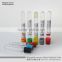 Laboratory phlebotomy vacutainer plastic test tubes
