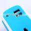 Wholesale USB Wall Charger for iphone, Dual USB Wall Charger with EU Plug-Blue
