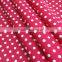 dark red material with white dot print swimwear lycra fabric for sale