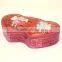 heart shape tin box by Tin products factory