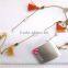 Charming beaded chain pendant statement necklace