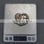 Rhinestone round pierced leaf metal decorative shoe clips