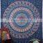 Blue cotton Indian Tapestries Mandala Tapestry Hippie Wall Tapestry tapestry wall hangings indian printed tapestry wholesale