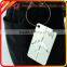 Aluminum Luggage Tag Boot Name Badge w/ Wire Cable Hanging Loop keychain keyring