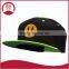 Smiley Face Embroidered Two Tone flat snap cap hat