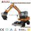 Wheel excavator with auger for sale 6 ton excavator machine