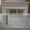 simple design beige limestone made cheap fireplace mantel