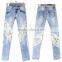 2016 Summer Fashion Women Sexy See Through Jean Pants Ladies Fancy Lace Patchwork Vogue Narrow Bottom New Model Jeans For Lady