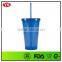 bpa free 16 ounce double wall plastic straw drinking cups
