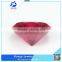 diamond cut round shape lab created ruby gemstone bead for jewelry