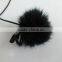 Fuzzy Shower Cap Style Lav Windscreens for lapel microphone w white black grey