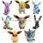 Cute pokemon eight sitting Eevee plush toy for baby