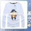 long sleeve t shirt custom print/girls t-shirt with chest print designs on sale