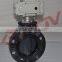 acid-proof electric upvc plastic butterfly valve