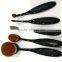 Special Oval Makeup Brush Holder 5pieces Toothbrush BB Cream Plastic Handle Make up Brushes Oval Foundation Makeup Brush Set