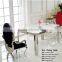 TH356 Stainless Steel Simple Glass Rectangle Dining Table