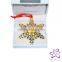 14K Yellow Gold Plated Metal Xmas Snowflake Ornament VICACCI with yellow crystal from Swarovski